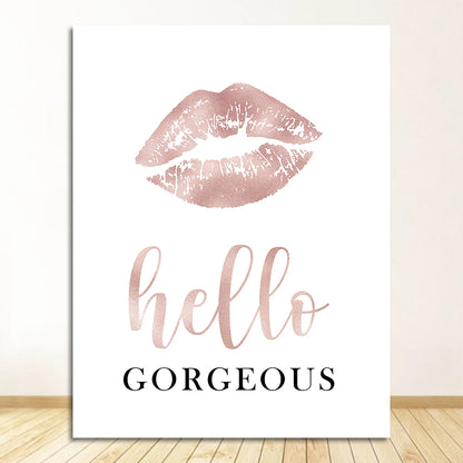 Lipstick Lashes Pink Golden Paris Fashion Wall Art Fine Art Canvas Prints Chic Pictures For Girls Bedroom Boutique Salon Art Decor 2025