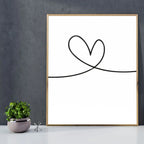 Love Family Word Art Wall Art Fine Art Canvas Prints Minimalist Black White Posters Pictures For Living Room Dining Room Kitchen Art Decor