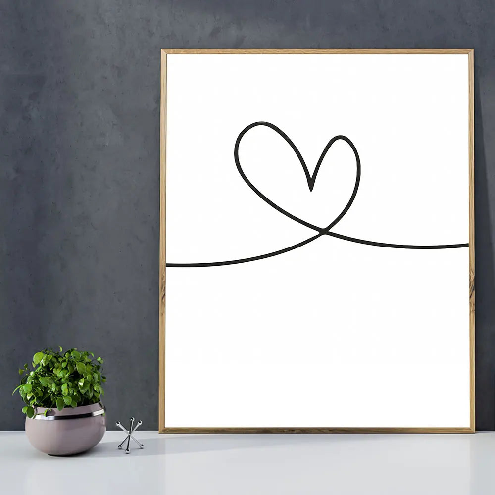 Love Family Word Art Wall Art Fine Art Canvas Prints Minimalist Black White Posters Pictures For Living Room Dining Room Kitchen Art Decor