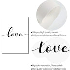 Love Family Word Art Wall Art Fine Art Canvas Prints Minimalist Black White Posters Pictures For Living Room Dining Room Kitchen Art Decor