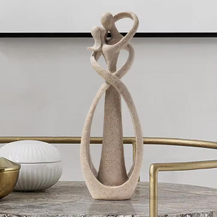 Lover's Embrace Abstract Resin Figurine Sculpture For Living Room Coffee Table Dining Room Bedroom Dressing Table Creative Tabletop Decoration