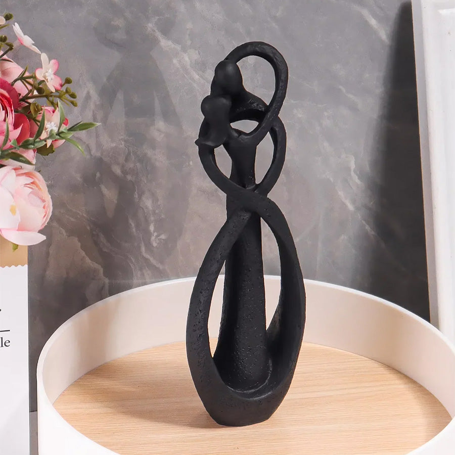 Lover's Embrace Abstract Resin Figurine Sculpture For Living Room Coffee Table Dining Room Bedroom Dressing Table Creative Tabletop Decoration