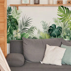 Lush Jungle Green Foliage Wall Mural – Botanical Peel & Stick Wall Decal Décor for Kitchen, Dining Room & Living Room - Creative DIY Home Decor