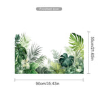Lush Jungle Green Leaves Foliage Wall Mural – Botanical Peel & Stick Wall Decal Décor for Kitchen, Dining Room & Living Room - Creative DIY Home Decor