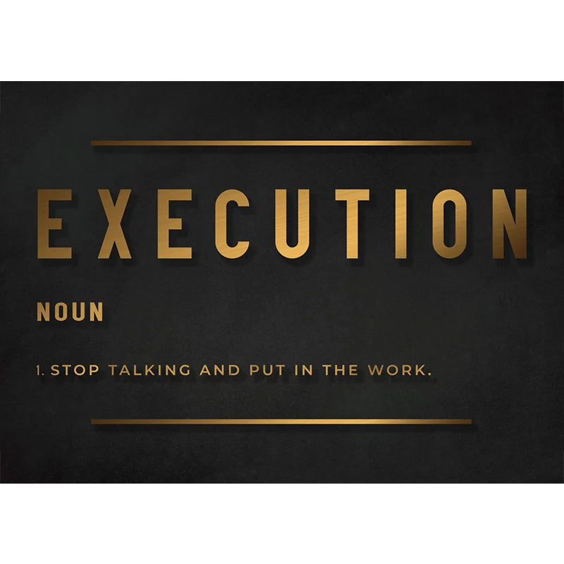 Make It Happen Hustle Quotes Posters Wall Art Fine Art Canvas Prints Inspirational Motivation Art For Home/Office Success Wall Art Decor 2025 01