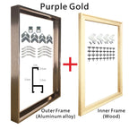 Metal Picture Frame Brushed Gold Silver Black Big Sizes 70x100, 60x90, 50x70 etc For Framing Canvas Prints - Brushed Gold, Purple Gold, Titanium Gold, Brushed Black, Brushed Silver, Aluminium Frame Kits Complete With Wooden Inner Frame 2025