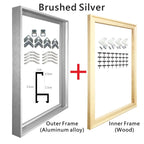 Metal Picture Frame Brushed Silver Big Sizes 70x100, 60x90, 50x70 etc For Framing Canvas Prints - Brushed Gold, Purple Gold, Titanium Gold, Brushed Black, Brushed Silver, Aluminium Frame Kits Complete With Wooden Inner Frame 2025