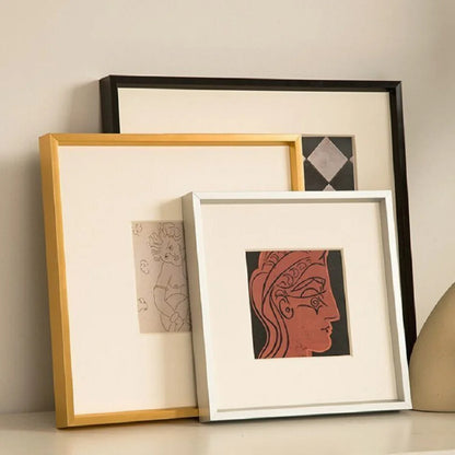 Square Format Metal Picture Frame Gold Silver Black 30x30cm, 50x50cm, 100x100cm etc For Framing Canvas Prints - Brushed Gold, Titanium Gold, Brushed Black, Brushed Silver, Aluminium Frame Kits Complete With Wooden Inner Frame
