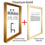 Metal Picture Frame Titanium Gold Big Sizes 70x100, 60x90, 50x70 etc For Framing Canvas Prints - Brushed Gold, Purple Gold, Titanium Gold, Brushed Black, Brushed Silver, Aluminium Frame Kits Complete With Wooden Inner Frame 2025