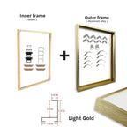Metal Picture Framing Kit in Gold Silver Black Multiple Sizes 20x30cm - 100x150cm Frames For Canvas Prints - Matte Black, Titanium Gold, Teak Effect etc Aluminium Frame Kits With Wooden Inner Frame