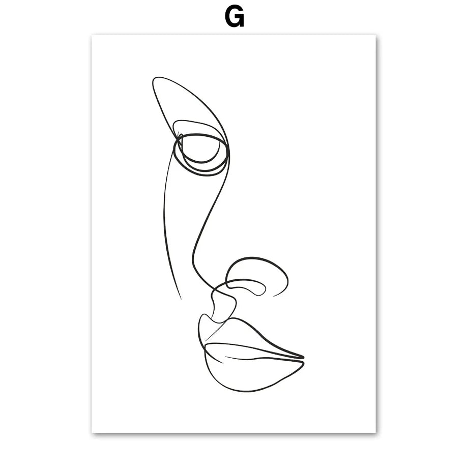 Minimalist Abstract Beauty Figure Art Line Art Fine Art Canvas Prints Pictures For Living Room Bedroom Salon Art Decor 2025 