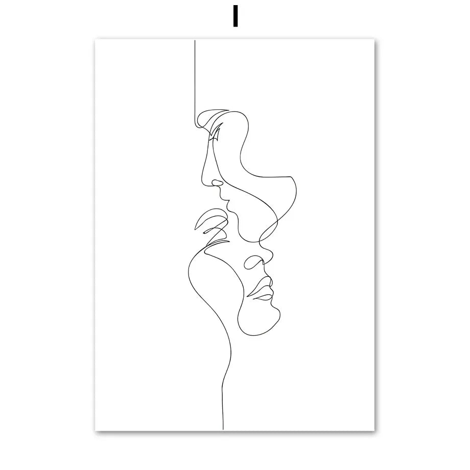 Minimalist Abstract Beauty Figure Art Line Art Fine Art Canvas Prints Pictures For Living Room Bedroom Salon Art Decor 2025 