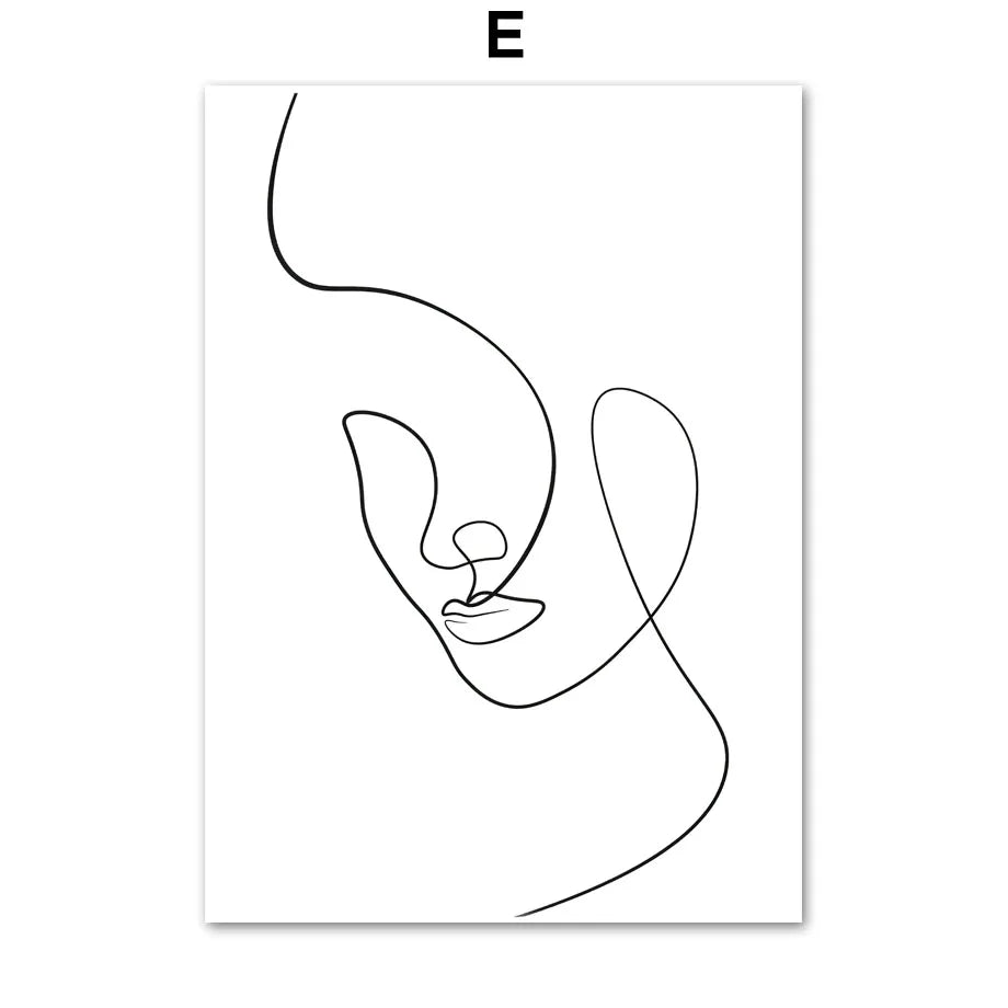 Minimalist Abstract Beauty Figure Art Line Art Fine Art Canvas Prints Pictures For Living Room Bedroom Salon Art Decor 2025 
