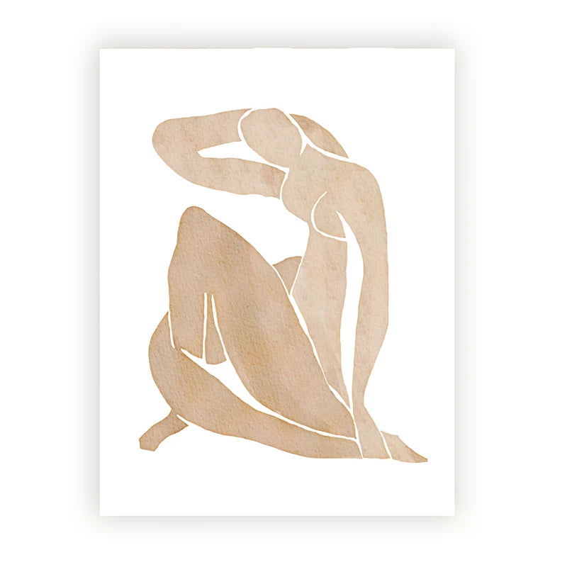 Minimalist Abstract Beige Gray Gallery Wall Art Fine Art Canvas Prints Pictures For Living Room Bedroom Scandinavian Inspired Home Decor