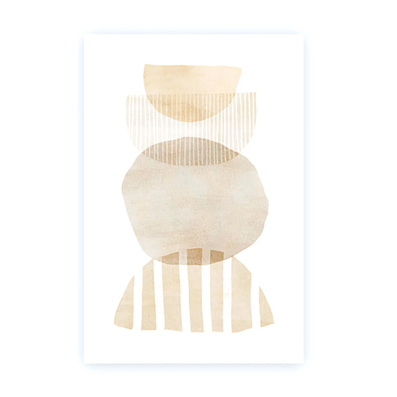 Minimalist Abstract Beige Gray Gallery Wall Art Fine Art Canvas Prints Pictures For Living Room Bedroom Scandinavian Inspired Home Decor