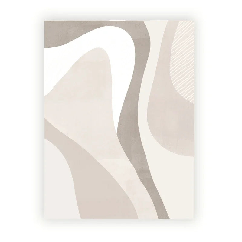 Minimalist Abstract Beige Gray Gallery Wall Art Fine Art Canvas Prints Pictures For Living Room Bedroom Scandinavian Inspired Home Decor