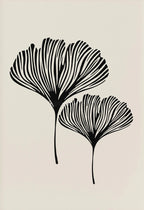 Minimalist Abstract Botanical Leaf Wall Art Fine Art Canvas Prints Pictures For Modern Apartment Living Room Bedroom Scandinavian Style Home Decor