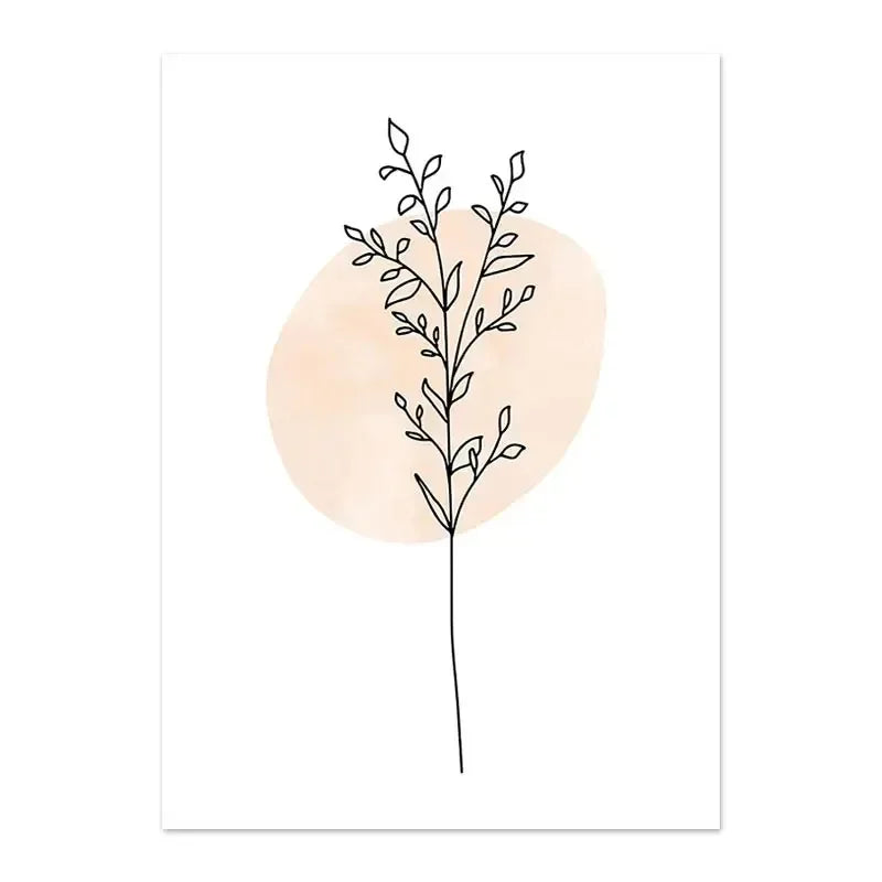 Minimalist Abstract Botanical Still Life Wall Art Fine Art Canvas Prints Simple Gallery Wall Pictures For Living Room Bedroom Art Decor