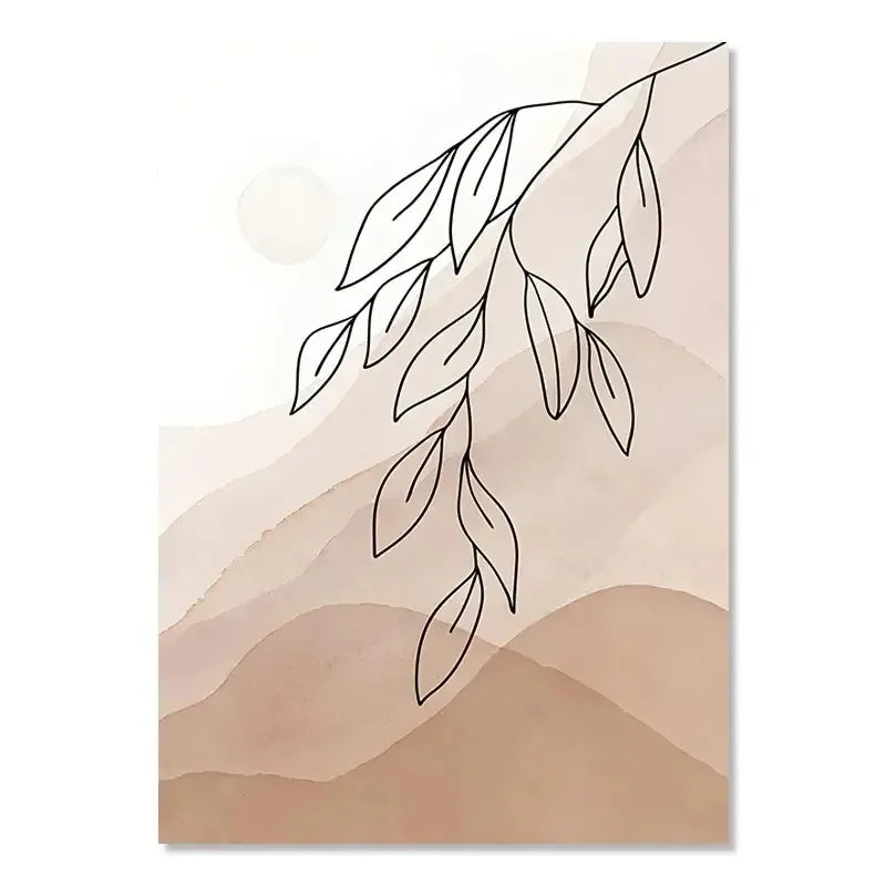 Minimalist Abstract Botanical Still Life Wall Art Fine Art Canvas Prints Simple Gallery Wall Pictures For Living Room Bedroom Art Decor