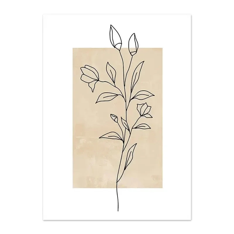 Minimalist Abstract Botanical Still Life Wall Art Fine Art Canvas Prints Simple Gallery Wall Pictures For Living Room Bedroom Art Decor