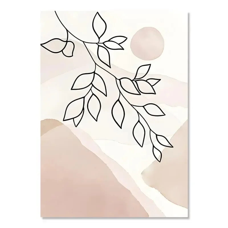 Minimalist Abstract Botanical Still Life Wall Art Fine Art Canvas Prints Simple Gallery Wall Pictures For Living Room Bedroom Art Decor