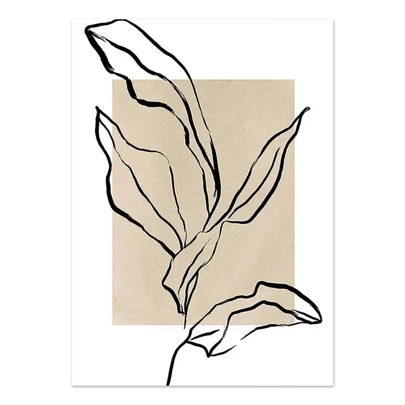 Minimalist Abstract Botanical Still Life Wall Art Fine Art Canvas Prints Simple Gallery Wall Pictures For Living Room Bedroom Art Decor