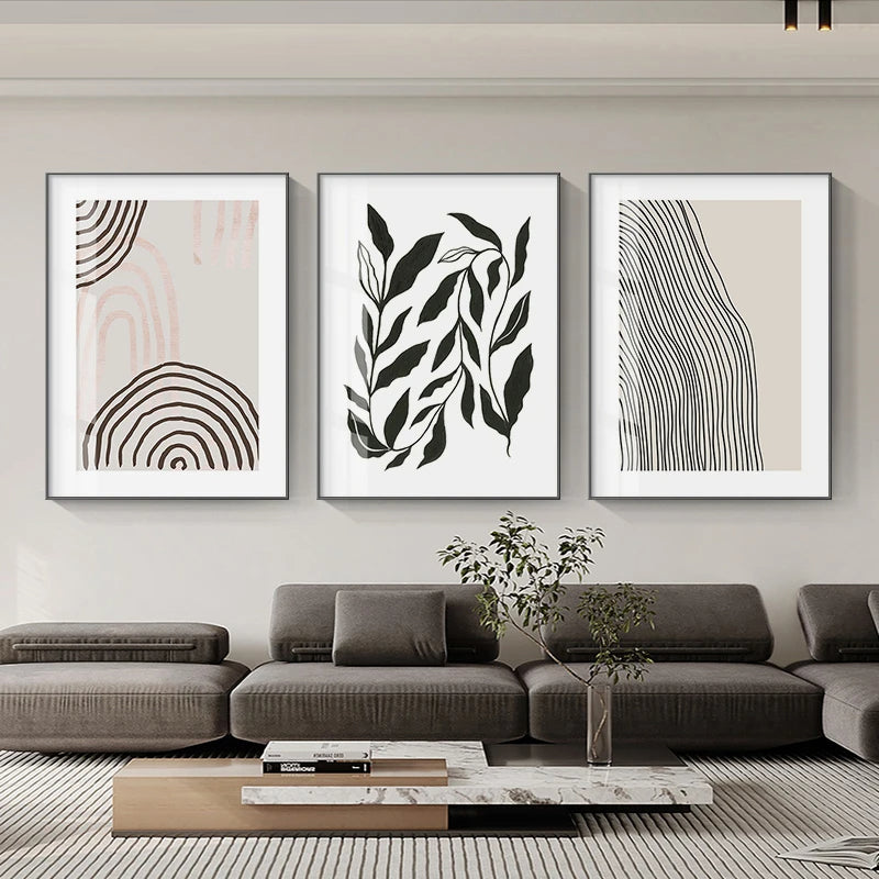 Minimalist Abstract Floral Wall Art Fine Art Canvas Prints Inspirational Quote Poster Gallery Wall Pictures For Living Room Bedroom Art Decor