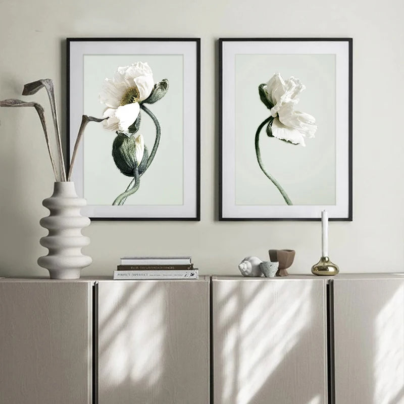 Minimalist Abstract Floral Wall Art Fine Art Canvas Prints Inspirational Quote Poster Gallery Wall Pictures For Living Room Bedroom Art Decor