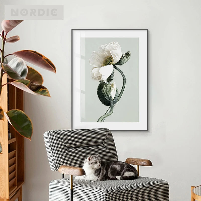 Minimalist Abstract Floral Wall Art Fine Art Canvas Prints Inspirational Quote Poster Gallery Wall Pictures For Living Room Bedroom Art Decor