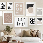 Minimalist Abstract Gallery Wall Art Fine Art Canvas Prints Figure Art Geometric Line Art Pictures For Modern Apartment Living Room Decor