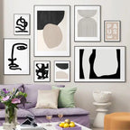 Minimalist Abstract Gallery Wall Art Fine Art Canvas Prints Figure Art Geometric Line Art Pictures For Modern Apartment Living Room Decor