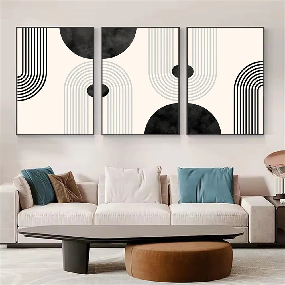 Minimalist Abstract Geometric Line Art Fine Art Canvas Prints Pictures For Modern Apartment Living Room Dining Room Home Office Art Decor 2025