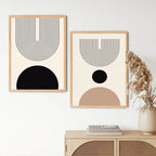 Minimalist Abstract Geometric Moon Phase Line Art Wall Art Fine Art Canvas Prints Pictures For Modern Apartment Living Room Nordic Home Decor