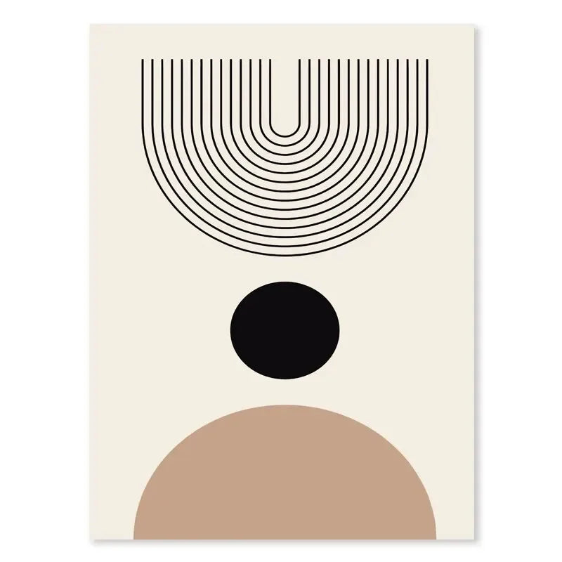 Minimalist Abstract Geometric Moon Phase Line Art Wall Art Fine Art Canvas Prints Pictures For Modern Apartment Living Room Nordic Home Decor