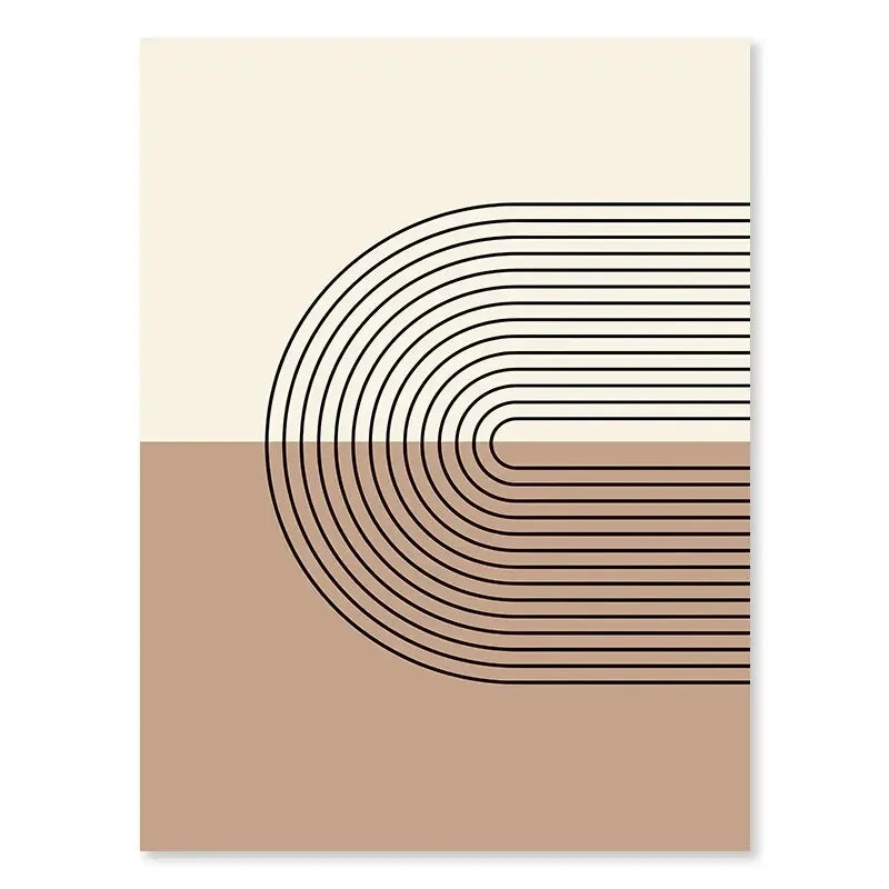 Minimalist Abstract Geometric Moon Phase Line Art Wall Art Fine Art Canvas Prints Pictures For Modern Apartment Living Room Nordic Home Decor