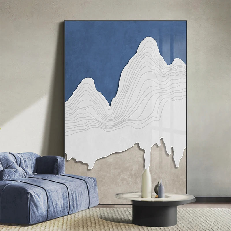 Minimalist Abstract Landscape Mountain Contour Lines Wall Art Poster Fine Art Canvas Print Picture For Living Room Bedroom Scandinavian Foyer Art Decor