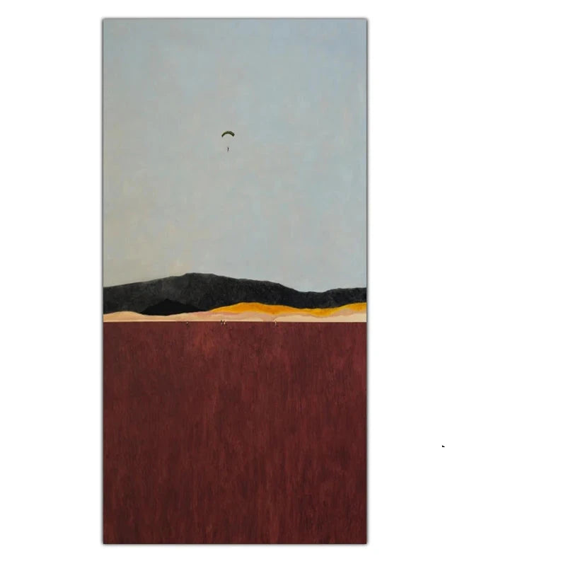 Minimalist Abstract Landscape Wall Art Fine Art Canvas Prints Colorful Vertical Format Pictures For Living Room Foyer Reception Room Contemporary Art Decor