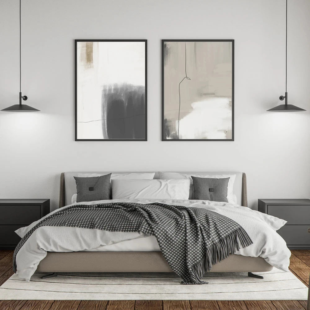 Minimalist Abstract Neutral Colors Wall Art Fine Art Canvas Prints Pictures For Modern Apartment Living Room Bedroom Art For Contemporary Interiors