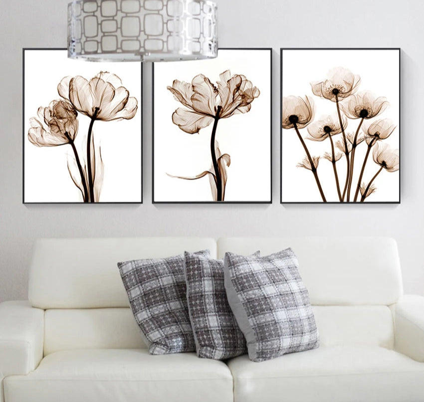 Minimalist Abstract Simple Floral Wall Art Fine Art Canvas Prints Pictures For Living Room Dining Room Modern Bedroom Art Decor 2025