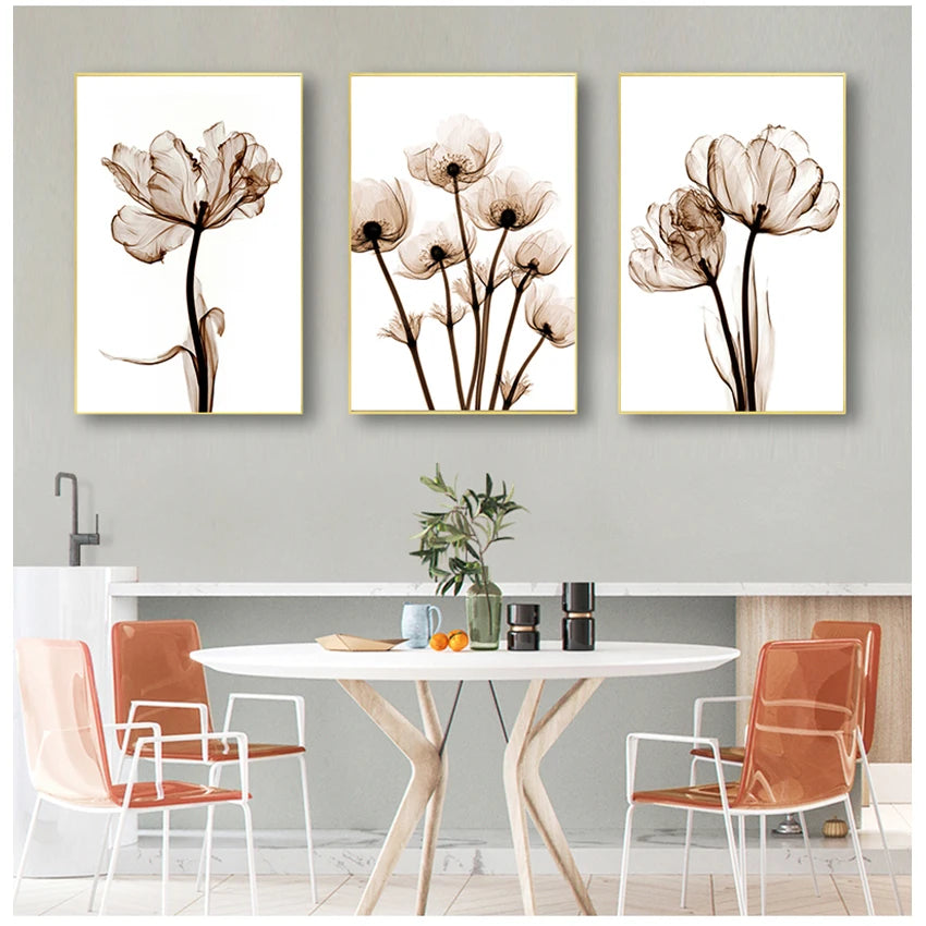 Minimalist Abstract Simple Floral Wall Art Fine Art Canvas Prints Pictures For Living Room Dining Room Modern Bedroom Art Decor 2025