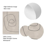 Minimalist Abstract Squiggle Line Art Fine Art Canvas Print Pictures For Modern Apartment Living Room Dining Room Simple Bedroom Art Decor