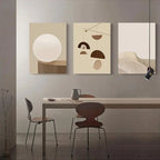 Minimalist Beige Abstract Architectural Wall Art Fine Art Canvas Prints Pictures For Living Room Dining Room Art For Contemporary Interiors 2025 001