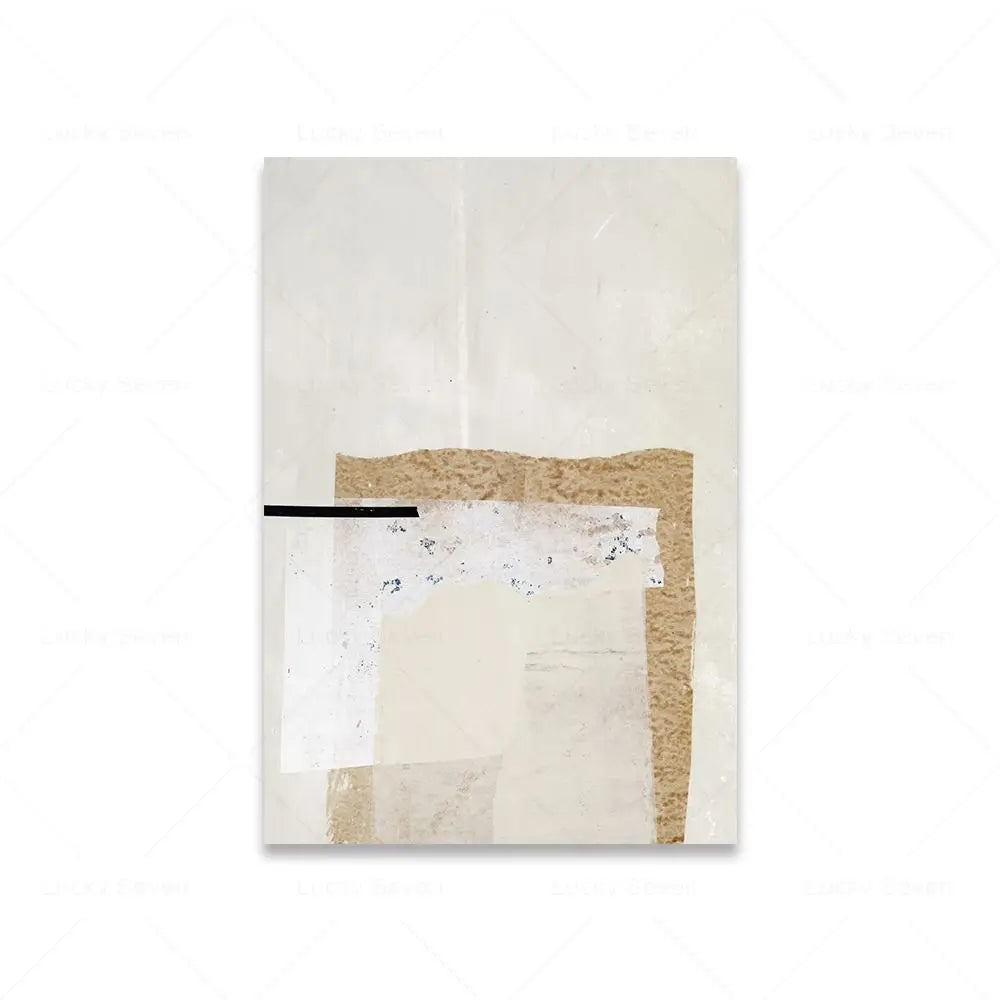 Minimalist Beige Abstract Wall Art Fine Art Canvas Prints Pictures For Modern Living Room Bedroom Art For Simple Living