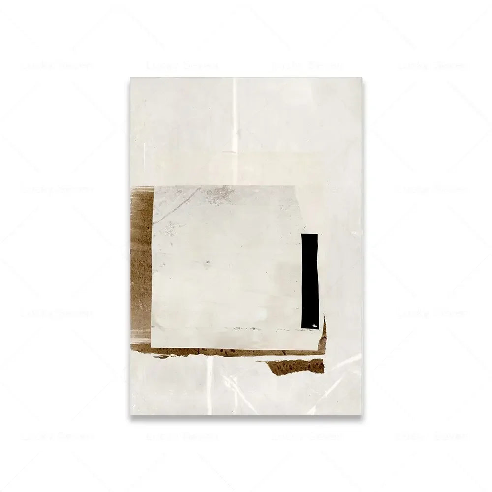 Minimalist Beige Abstract Wall Art Fine Art Canvas Prints Pictures For Modern Living Room Bedroom Art For Simple Living