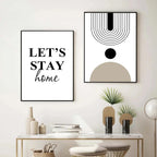Minimalist Black Beige Abstract Geometric Wall Art Fine Art Canvas Prints Simple Modern Gallery Artworks For Living Room Bedroom Decor