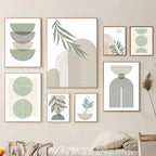 Minimalist Bohemian Botanical Wall Art Fine Art Canvas Prints Neutral Color Gallery Wall Pictures For Living Room 2024