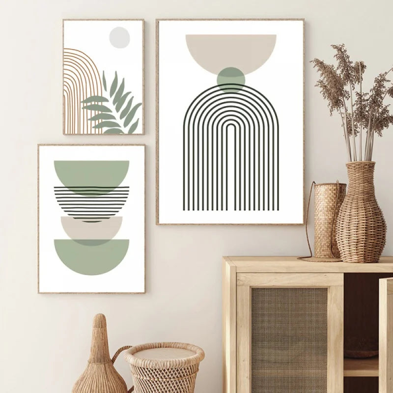 Minimalist Bohemian Botanical Wall Art Fine Art Canvas Prints Neutral Color Gallery Wall Pictures For Living Room 2024