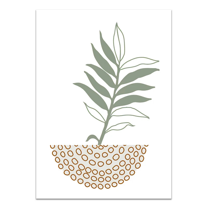 Minimalist Bohemian Botanical Wall Art Fine Art Canvas Prints Neutral Color Gallery Wall Pictures For Living Room 2024