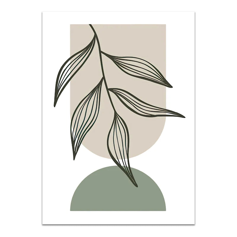 Minimalist Bohemian Botanical Wall Art Fine Art Canvas Prints Neutral Color Gallery Wall Pictures For Living Room 2024