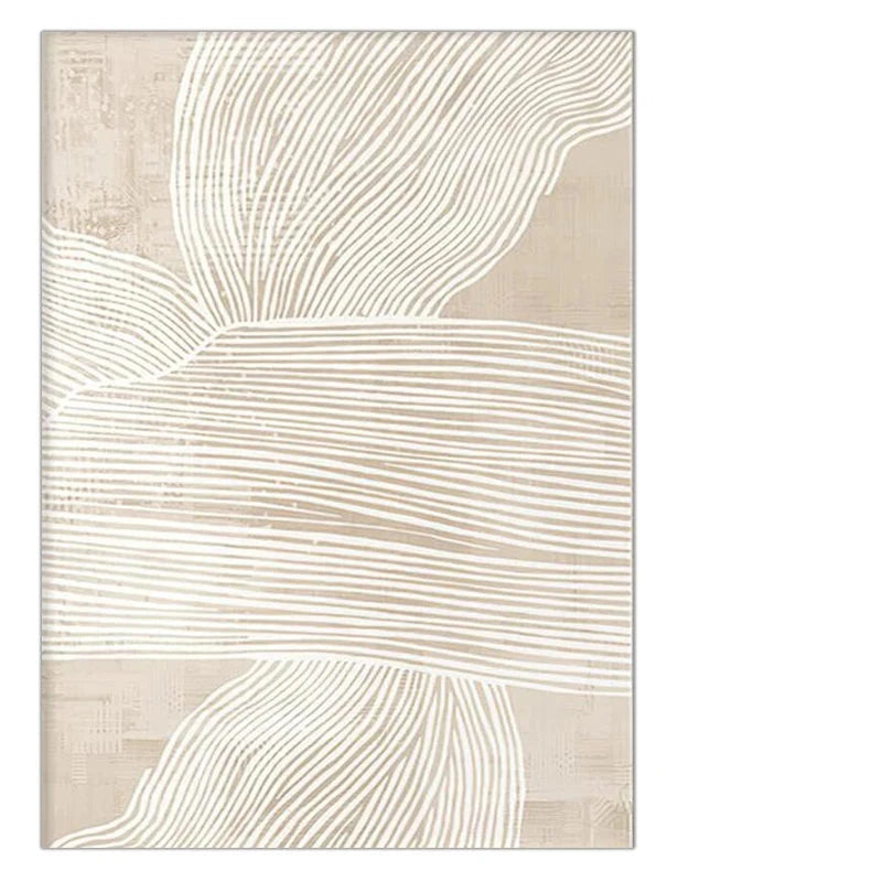 Minimalist Fine Lines Wall Art Fine Art Canvas Prints Neutral Colors Beige White Abstract Nordic Pictures For Living Room Bedroom Art Decor